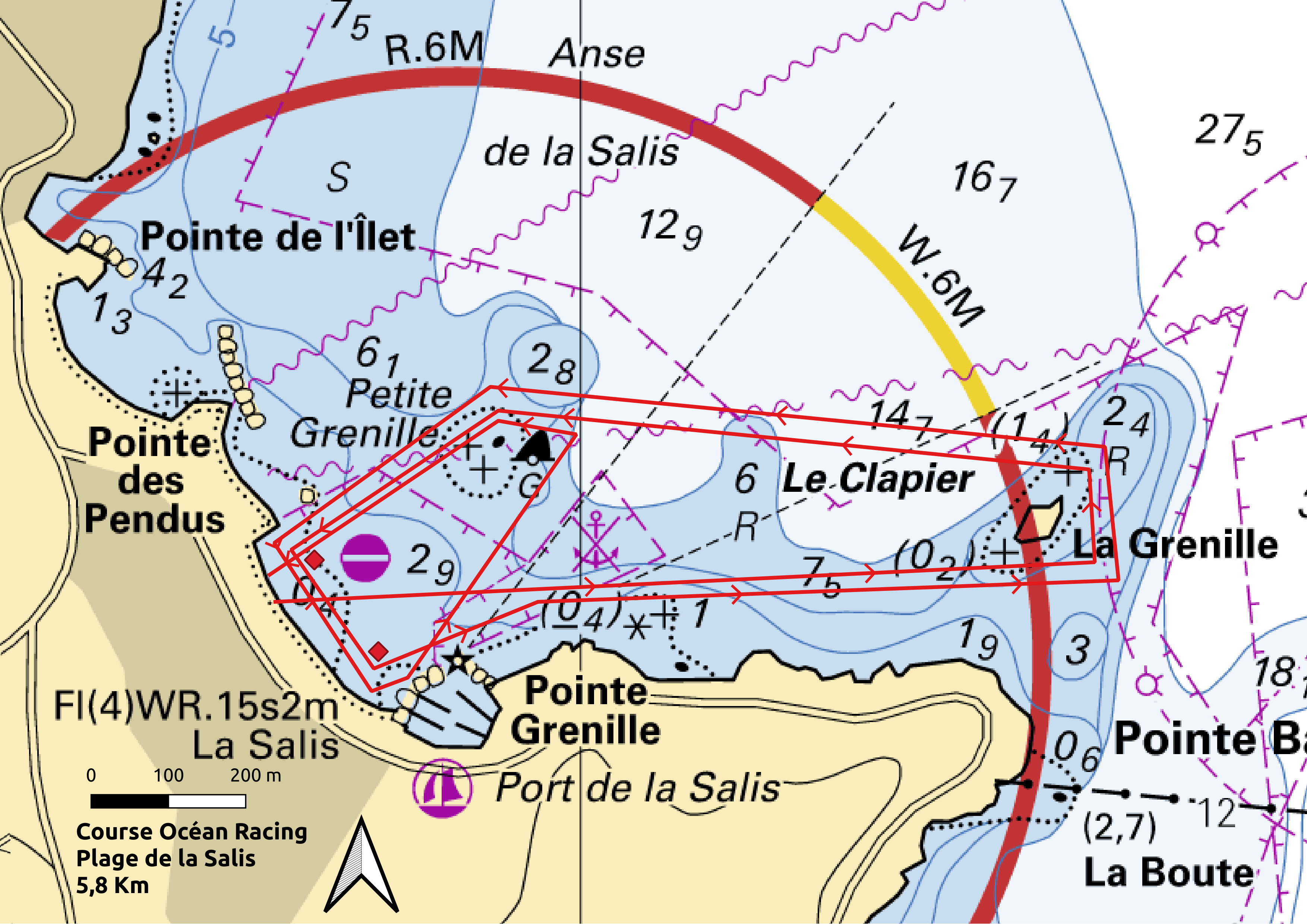 Parcours course courte — Baie de la Salis